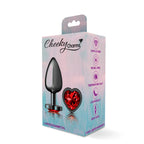 Deep Heart Gem Gunmetal Metal Plug - Lg by Viben from LoveMart Co.