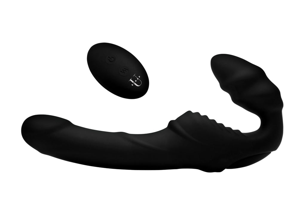 Pro Rider 9x Vibrating Silicone Strapless Strap on With Remote Control by XR Brands from LoveMart Co.
