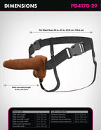Fantasy X-Tensions Elite 6" Vibrating Hollow Silicone Strap-on by Pipedream from LoveMart Co.