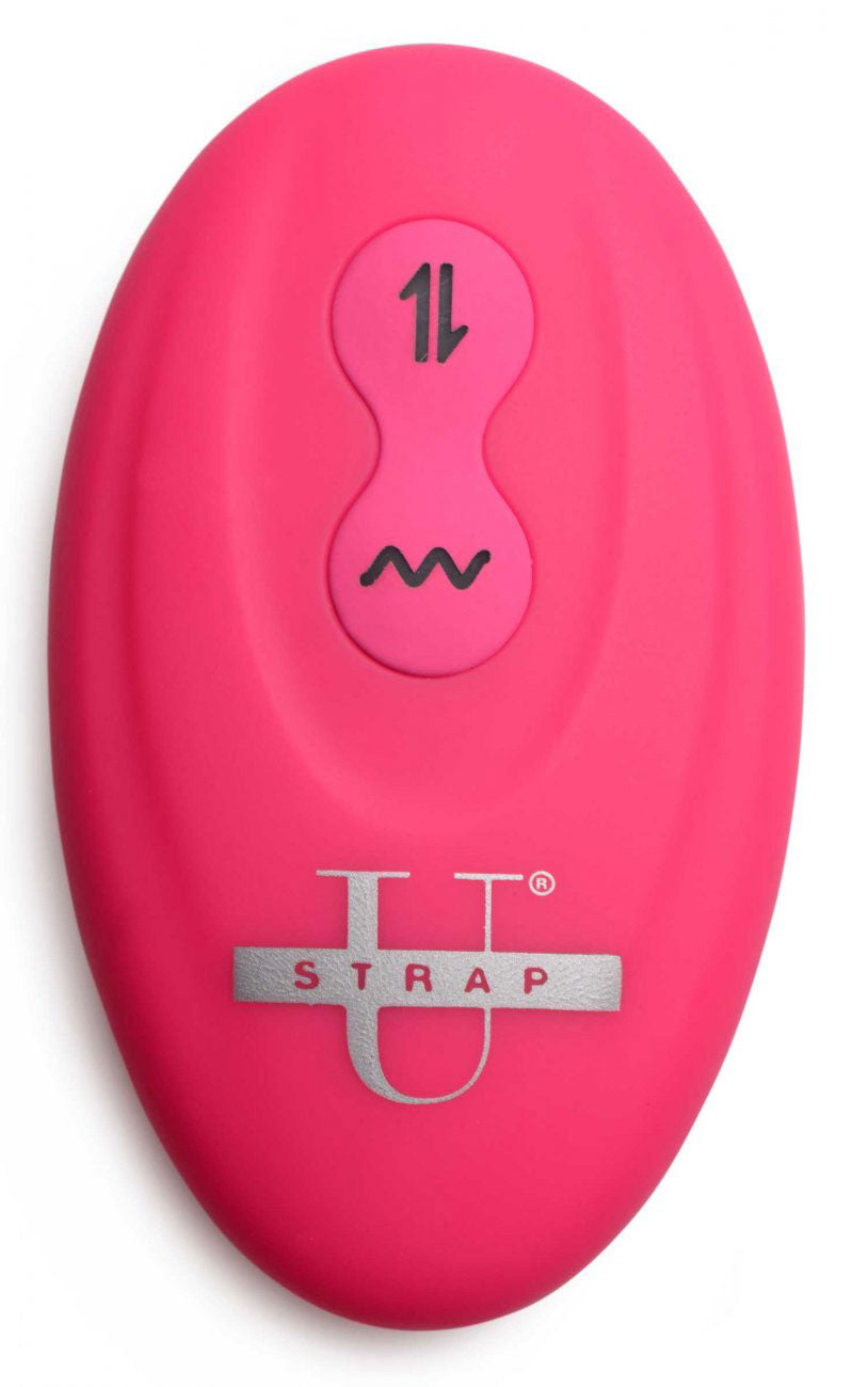 Mighty-Thrust Thrusting and Vibrating Strapless Strap-on With Remote by XR Brands from LoveMart Co.