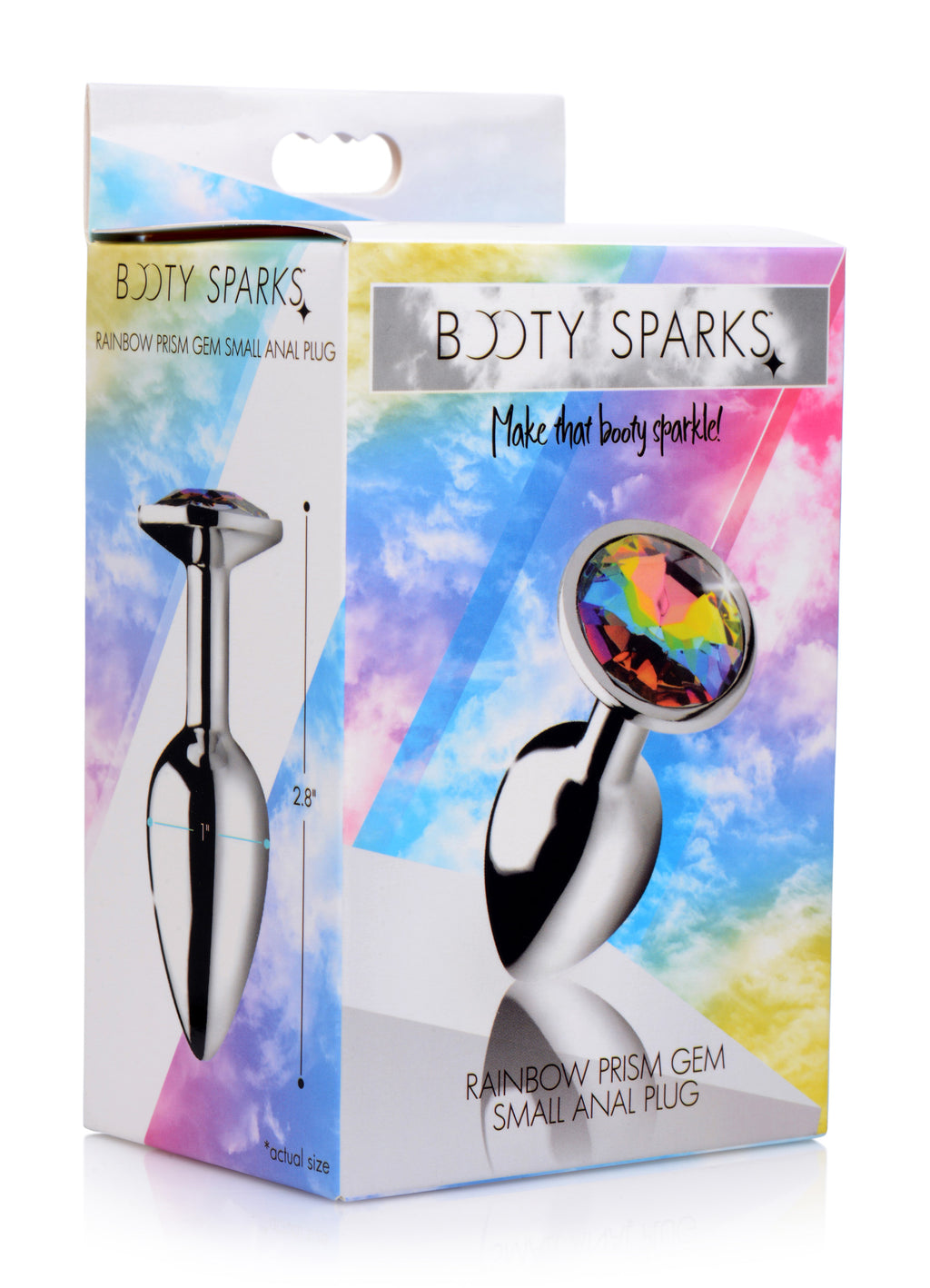 Rainbow Prism Gem Anal Plug - Small by XR Brands from LoveMart Co.