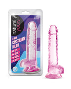 Naturally Yours - 7 Inch Crystalline Dildo - Rose by Blush from LoveMart Co.