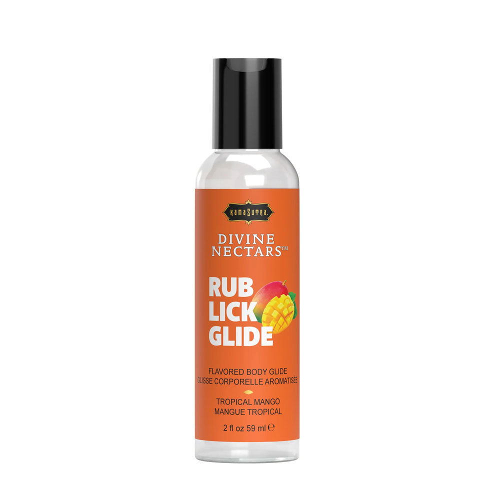 Divine Nectars Flavored Body Glide - Tropical Mango - 2 Fl. Oz./ 59ml by Kama Sutra from LoveMart Co.