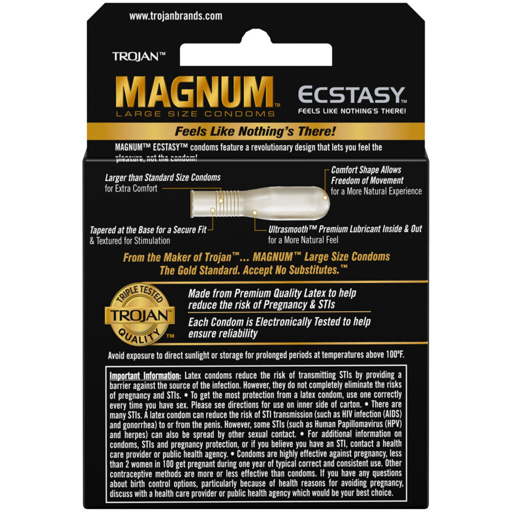Trojan Magnum Ecstasy - 3 Pack by Paradise Marketing from LoveMart Co.