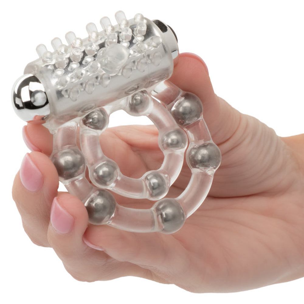 Maximus Enhancement Ring 10 Stoker Beads Rechargeable by CalExotics from LoveMart Co.
