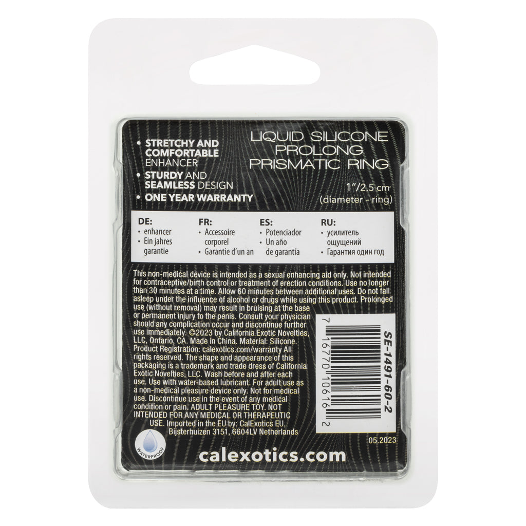 Alpha Liquid Silicone Prolong Prismatic Ring by CalExotics from LoveMart Co.