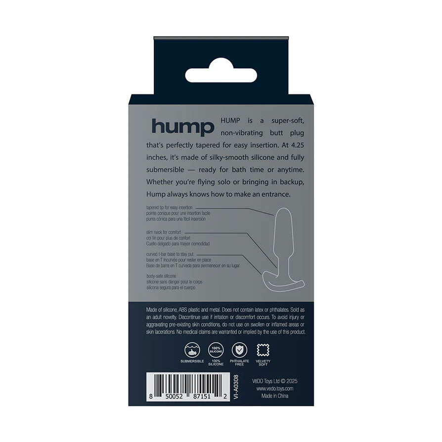 Hump Silicone Anal Plug by VeDO from LoveMart Co.