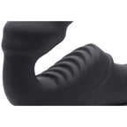 Slim Rider Ribbed Vibrating Silicone Strapless Strap-On by XR Brands from LoveMart Co.