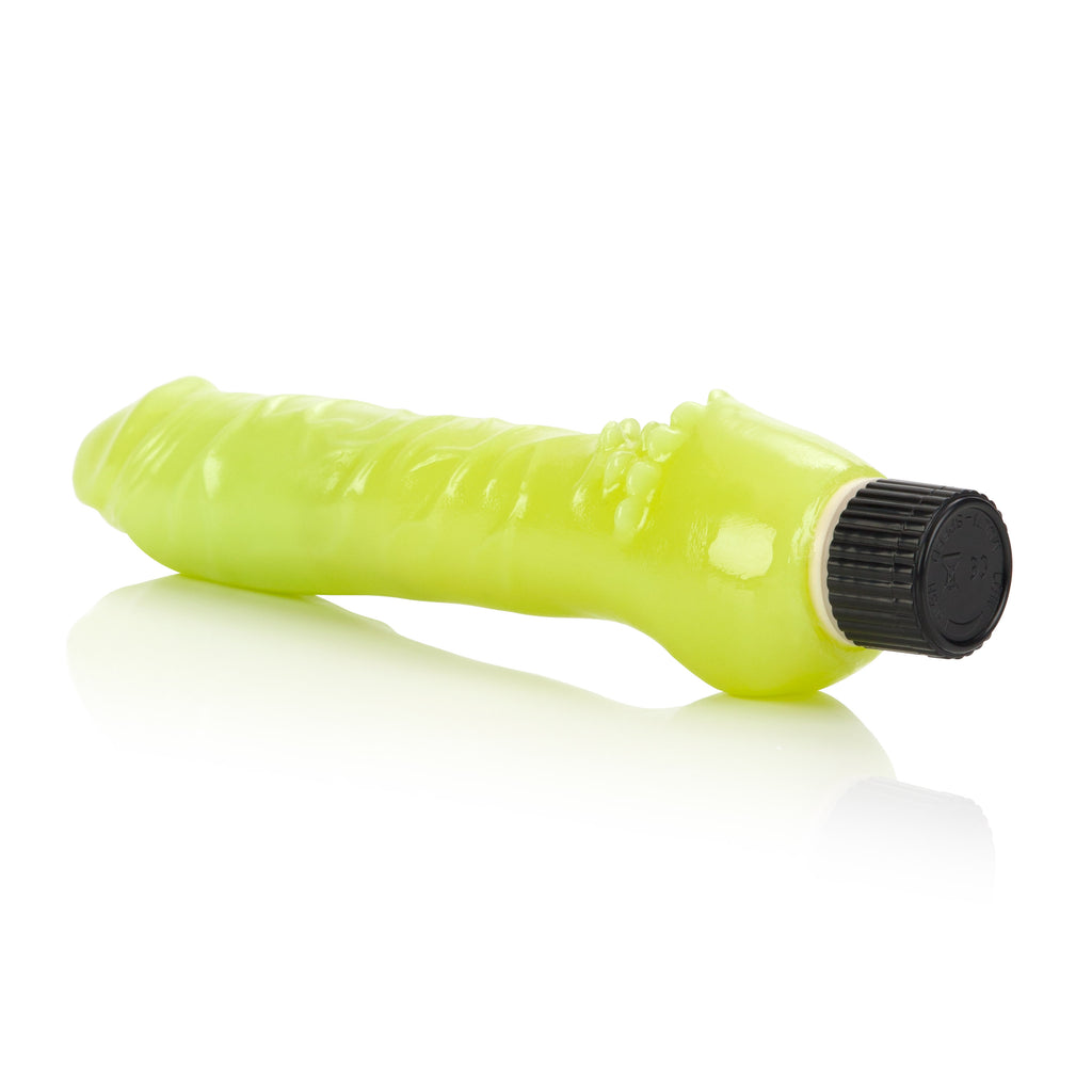 Glow-in-the-Dark Jelly Penis Vibe 7 Inches - Green by CalExotics from LoveMart Co.