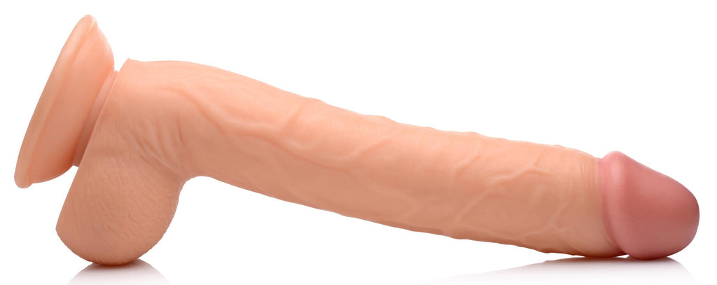 Long Logan 10 Inch Dildo With Balls - Light by XR Brands from LoveMart Co.