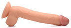 Long Logan 10 Inch Dildo With Balls - Light by XR Brands from LoveMart Co.