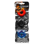 Ringer Cockring 3 Pack - Small - Multicolor by Oxballs from LoveMart Co.