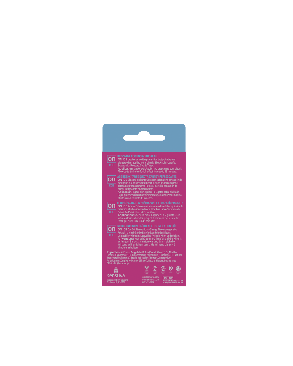 On Ice Buzzing and Cooling Arousal Oil 5ml by Sensuva from LoveMart Co.