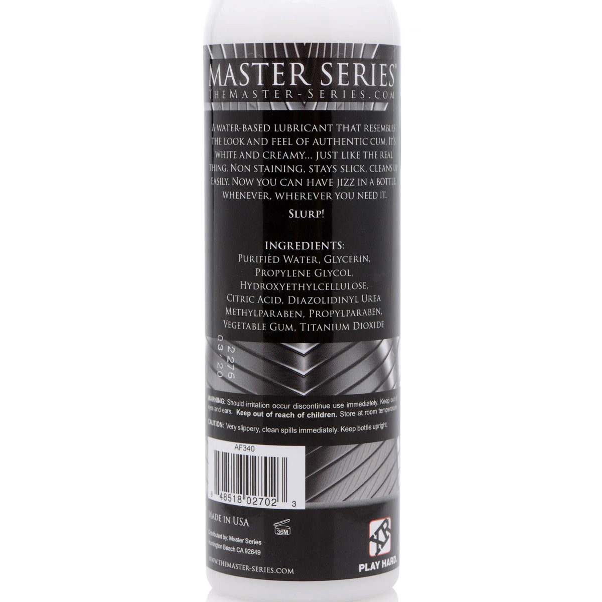 Jizz Unscented Water-Based Lube 8 Oz by XR Brands from LoveMart Co.