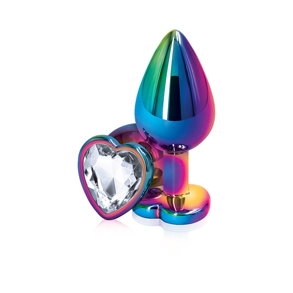 Rear Assets - Multicolor Heart - Medium - Clear by nsnovelties from LoveMart Co.