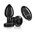 Vibrating Gunmetal Metal Remote Plug - Medium by Viben from LoveMart Co.