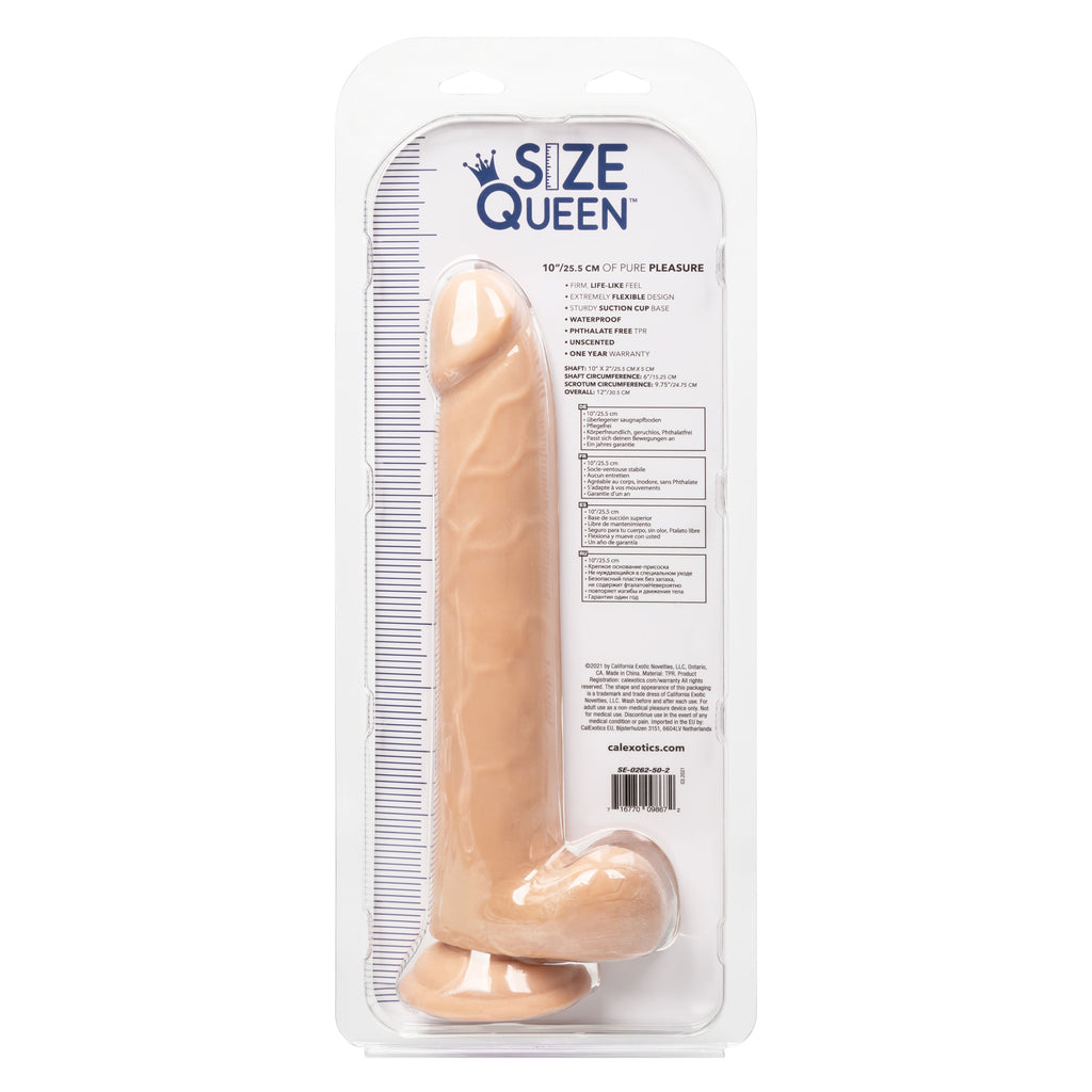 Size Queen 10 inch/25.5 Cm - Ivory by CalExotics from LoveMart Co.