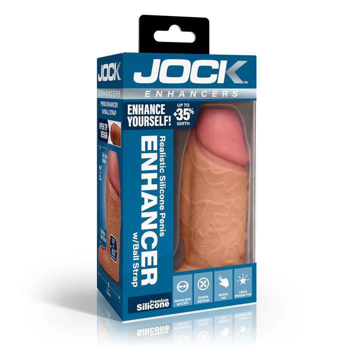 Jock Silicone Penis Extension Sleeve - Medium by Curve Toys from LoveMart Co.