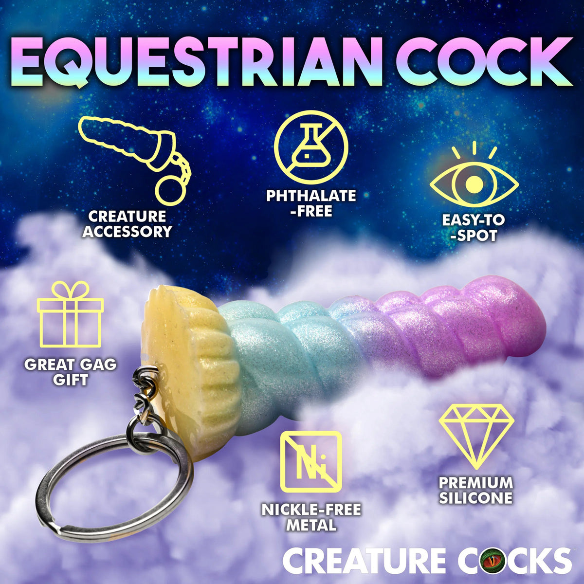 Mystique Unicorn Keychain by XR Brands from LoveMart Co.