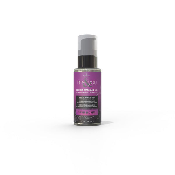 Me and You Massage Oil Sweet Secrets 2oz Pheromone Infused by Sensuva from LoveMart Co.