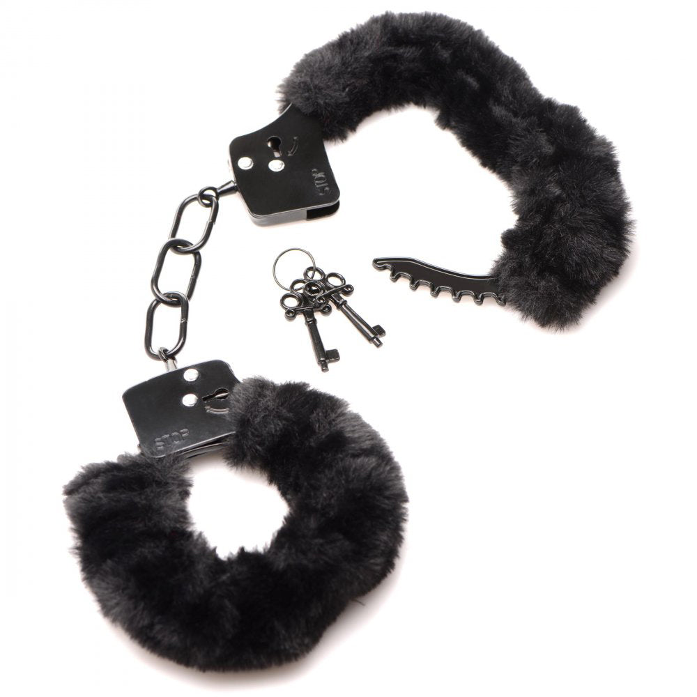 Cuffed in Fur Furry Handcuffs by XR Brands from LoveMart Co.