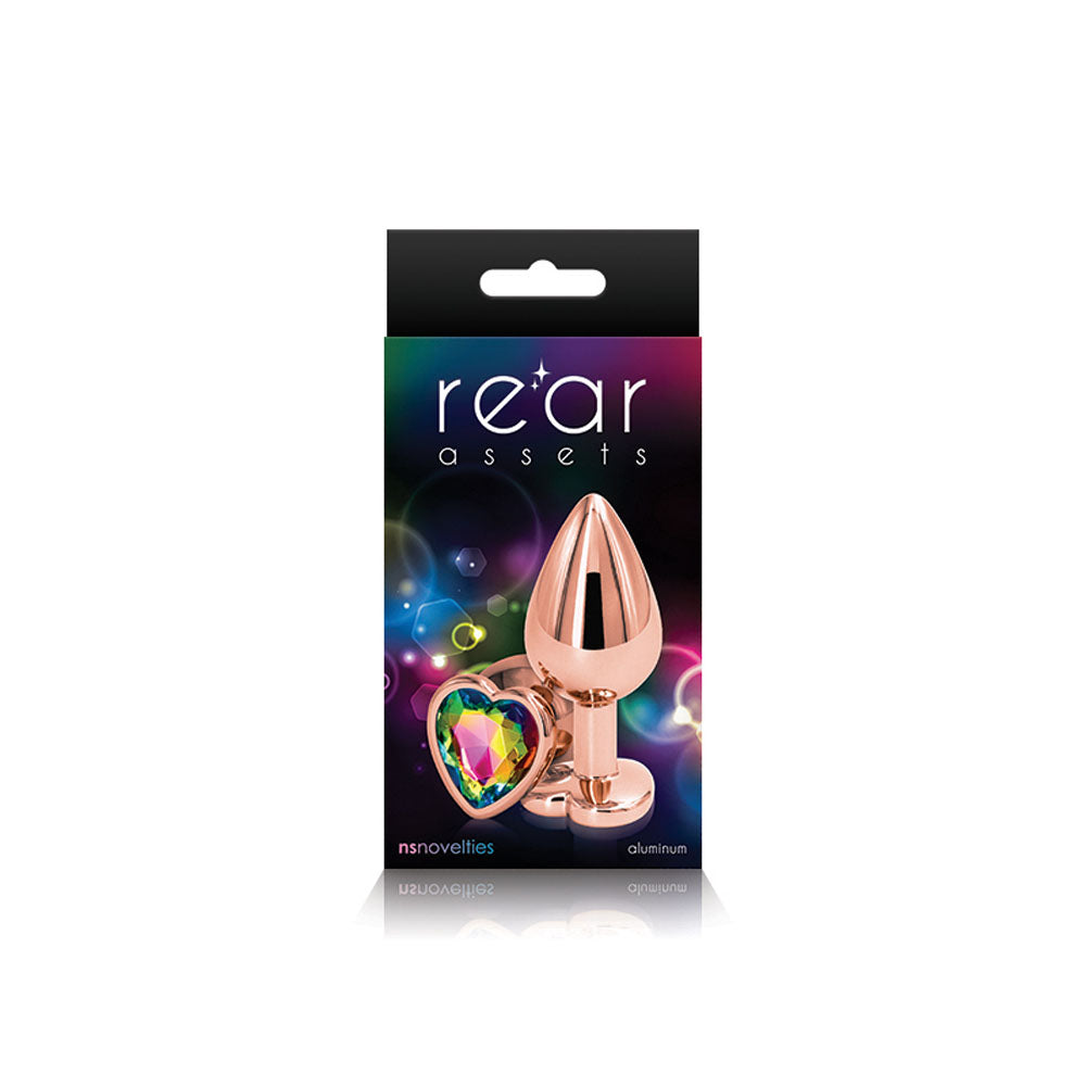 Rear Assets - Rose Gold Heart - Medium - Rainbow by nsnovelties from LoveMart Co.