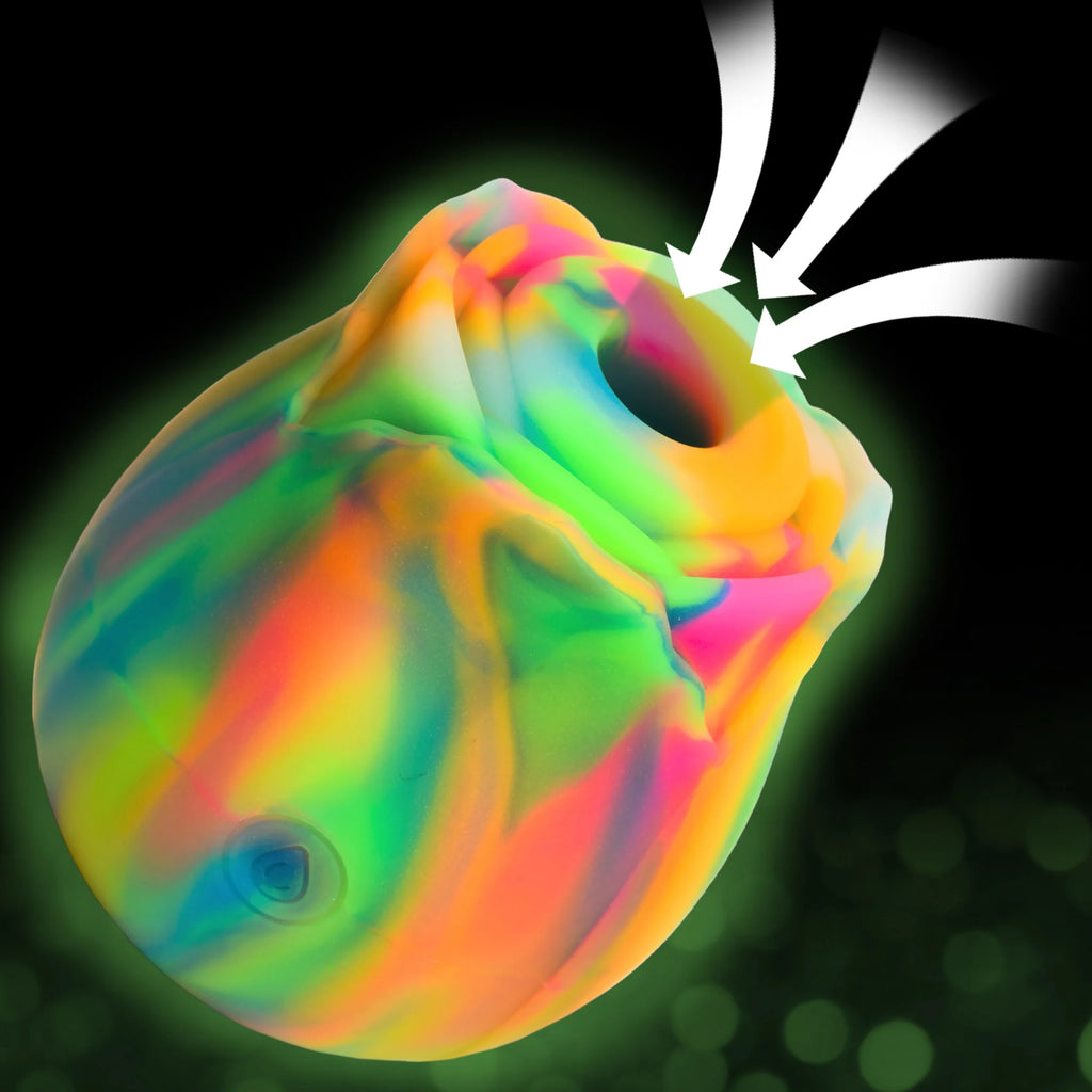 Glow Rose Glow-in-the-Dark Rose Clit Stimulator - Rainbow by XR Brands from LoveMart Co.