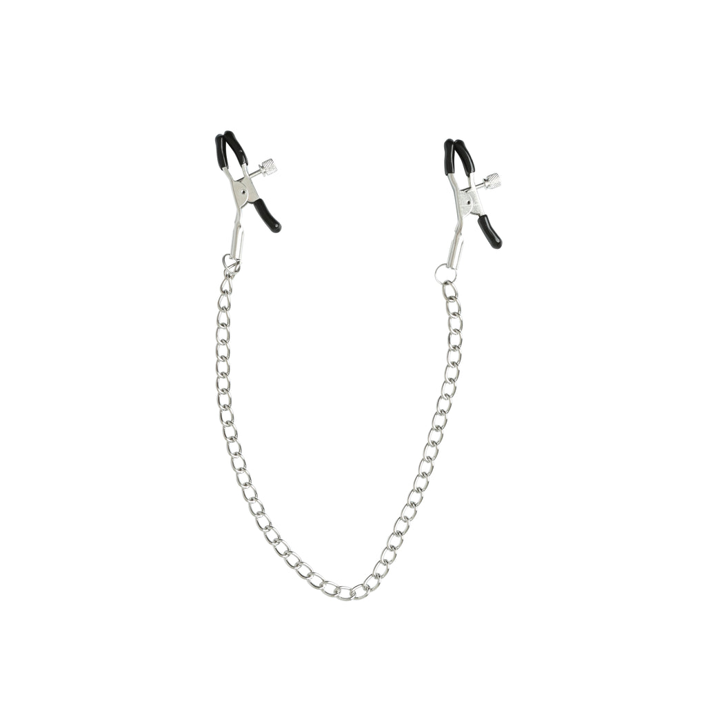 Sex and Mischief Chained Nipple Clamps by Sportsheets from LoveMart Co.
