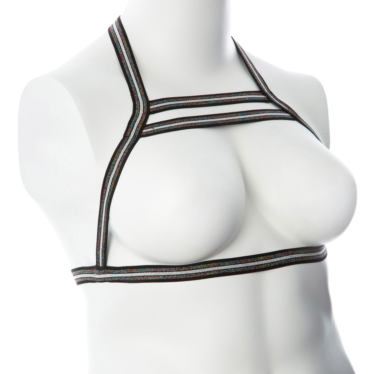 Gender Fluid Silver Lining Harness - Large/xxlarge - Multi-Color by Voodoo Toys from LoveMart Co.