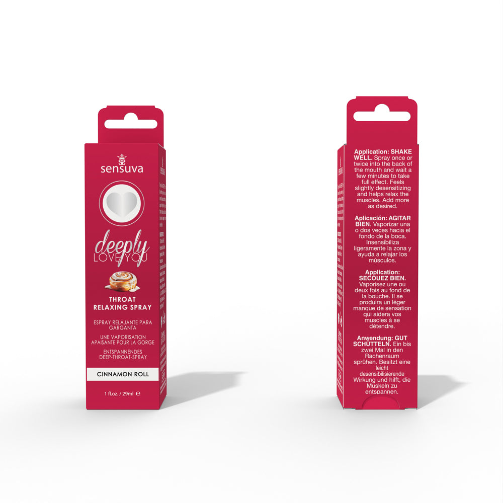 Deeply Love You Throat Relaxing Spray - Cinnamon Roll - 1 Fl. Oz. by Sensuva from LoveMart Co.