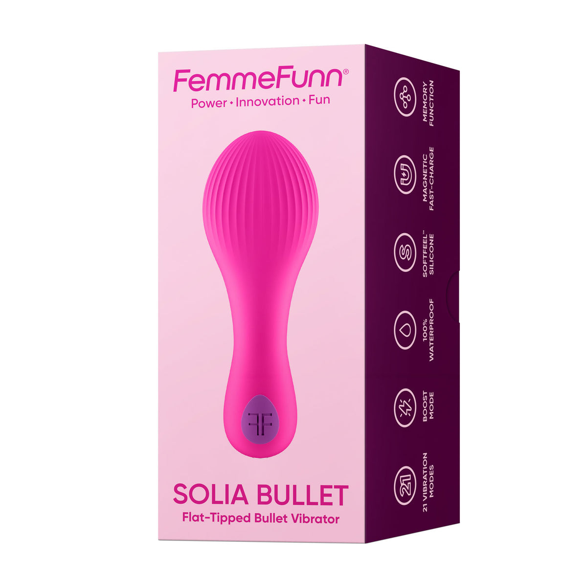 Solia Bullet Flat Tipped Vibrator by Femme Funn from LoveMart Co.