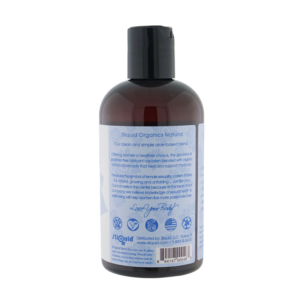 Organics Natural - 8.5 Fl. Oz. (251 ml) by Sliquid from LoveMart Co.