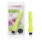 Glow-in-the-Dark Jelly Penis Vibe 7 Inches - Green by CalExotics from LoveMart Co.