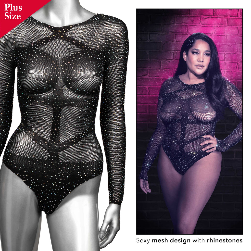 Radiance Long Sleeve Body Suit - Queen by CalExotics from LoveMart Co.