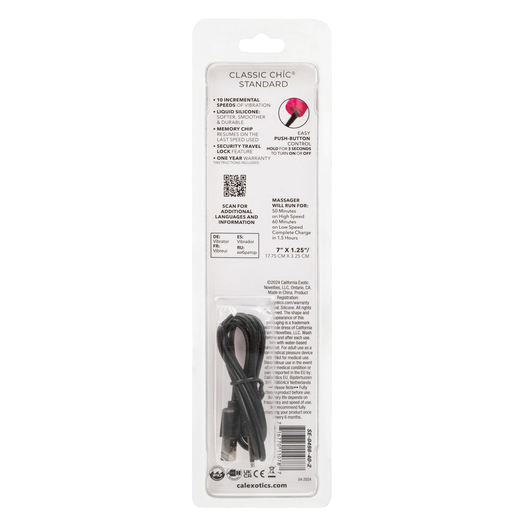 Rechargeable Classic Chic Standard Vibrator by CalExotics from LoveMart Co.