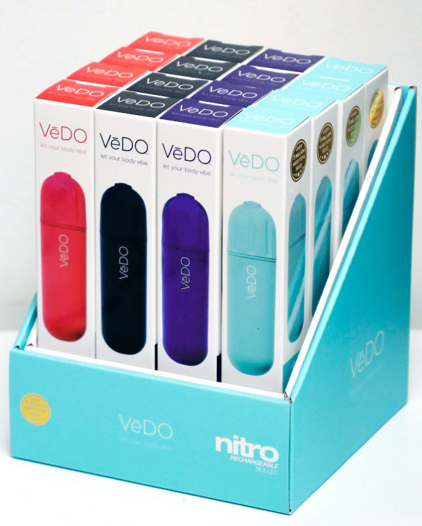 Nitro Rechargeable Bullet - 16pc Assorted Display by VeDO from LoveMart Co.