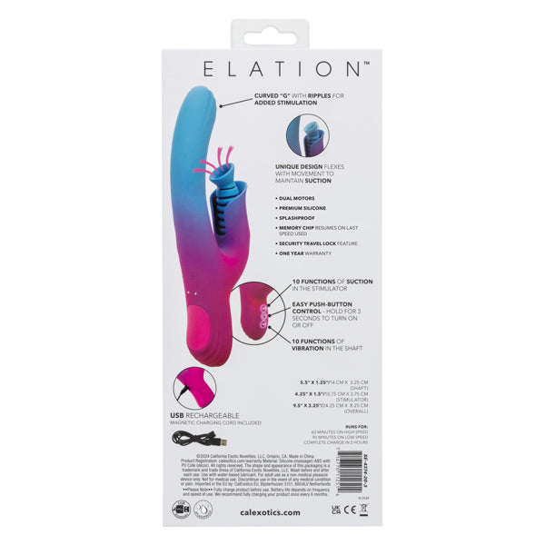 Elation Dual Stimulator With Suction by CalExotics from LoveMart Co.