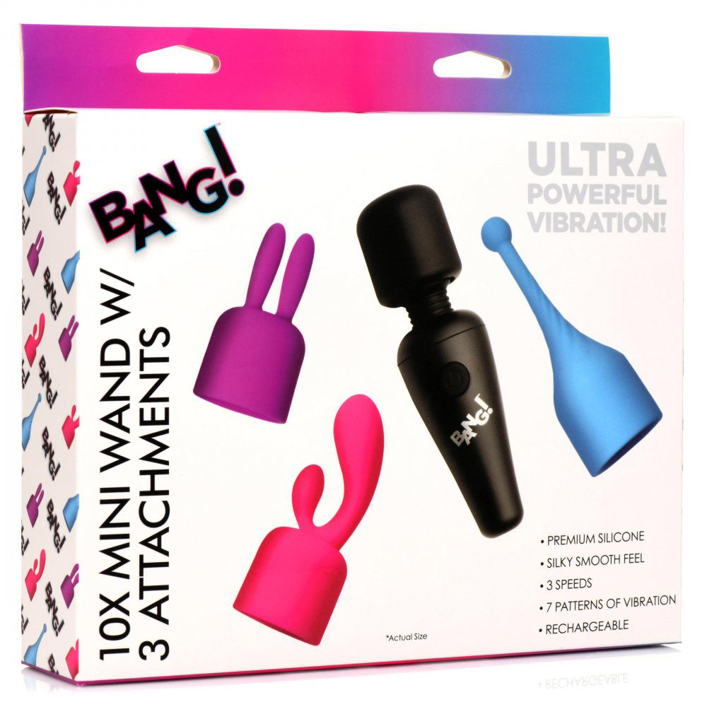 Bang - 10x Mini Wand With 3 Attachments by XR Brands from LoveMart Co.