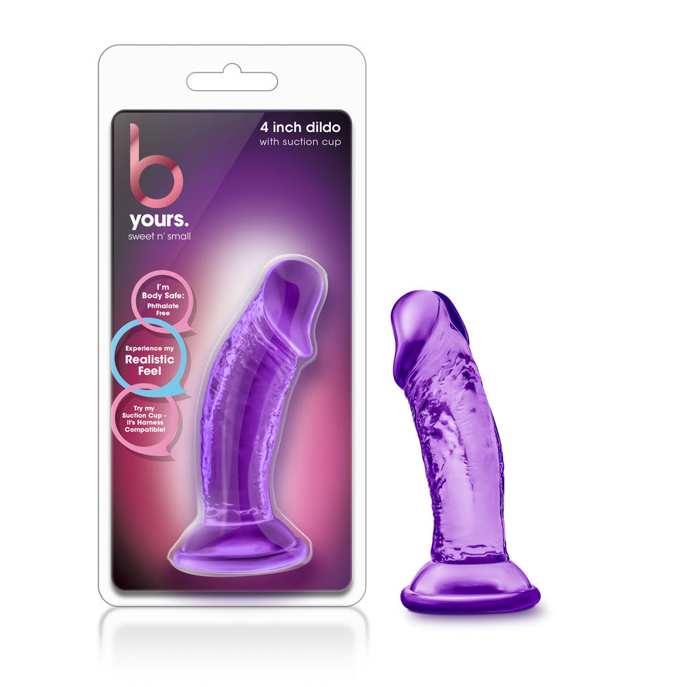 B Yours - Sweet n' Small 4 Inch Dildo With Suction Cup by Blush from LoveMart Co.