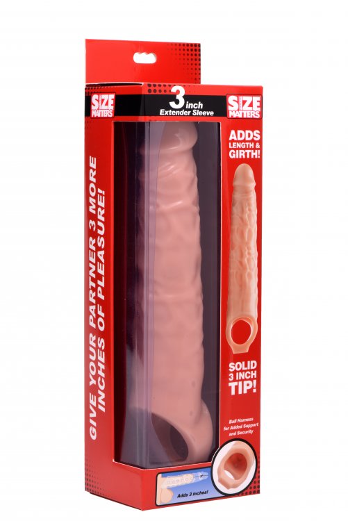 3 Inch Extender Sleeve - Flesh by XR Brands from LoveMart Co.