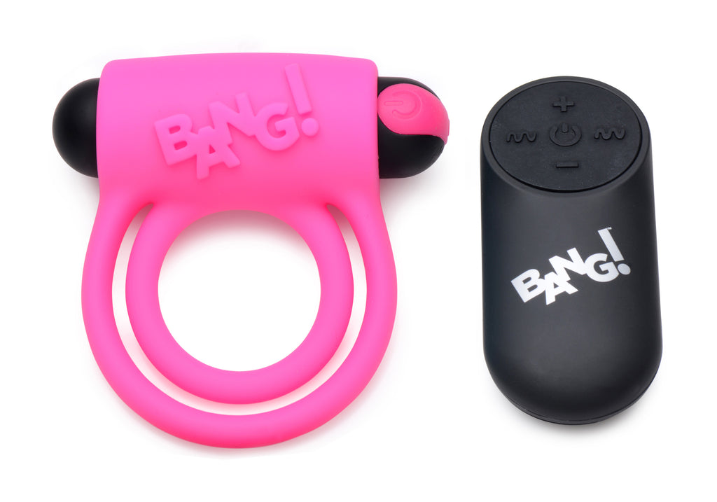 Bang - Silicone Cock Ring and Bullet With Remote Control by XR Brands from LoveMart Co.