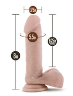 Dr. Skin Plus - 8 Inch Posable Dildo With Balls - Vanilla by Blush from LoveMart Co.