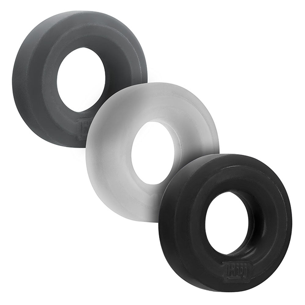 Hunkyjunk Huj3 C-Ring 3 Pk - Tar / by Oxballs from LoveMart Co.