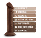 Dr. Skin Plus - 6 Inch Posable Dildo - Chocolate by Blush from LoveMart Co.