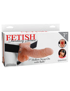 Fetish Fantasy Series 7 Inch Hollow Strap-on With Balls - Flesh by Pipedream from LoveMart Co.