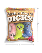 Suck a Bag of Dicks Plushy Pillow With 5 Dicks by Little Genie from LoveMart Co.