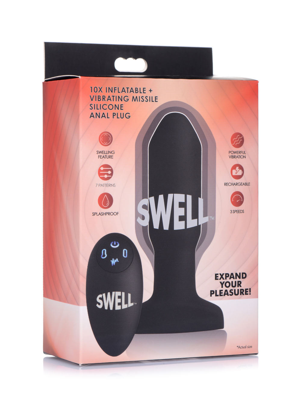 World's 1st Remote Control Inflatable 10x Missile Anal Plug by XR Brands from LoveMart Co.