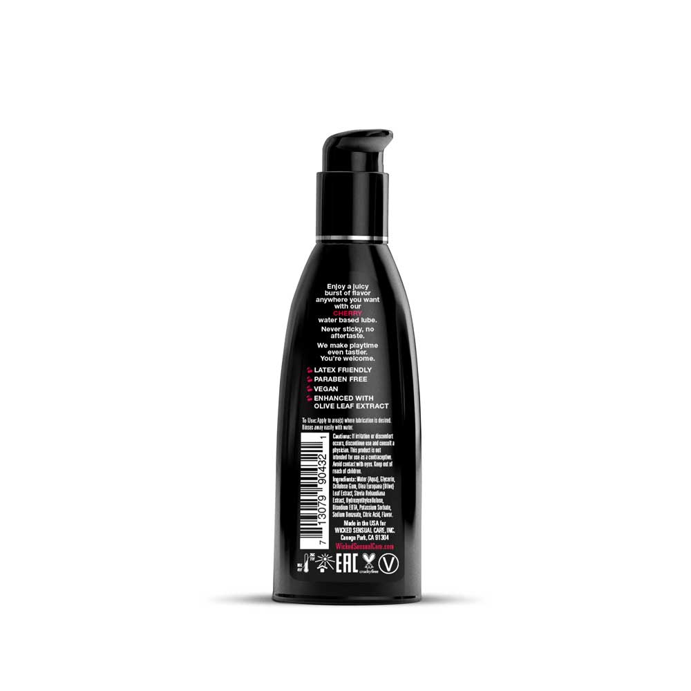 Cherry Flavored Water Based Intimate Lubricant - 2 Fl. Oz. by Wicked Sensual Care from LoveMart Co.
