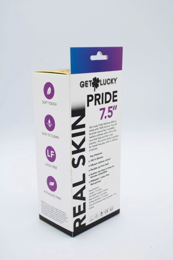 7.5" Pride Dildo - Rainbow by Viben from LoveMart Co.