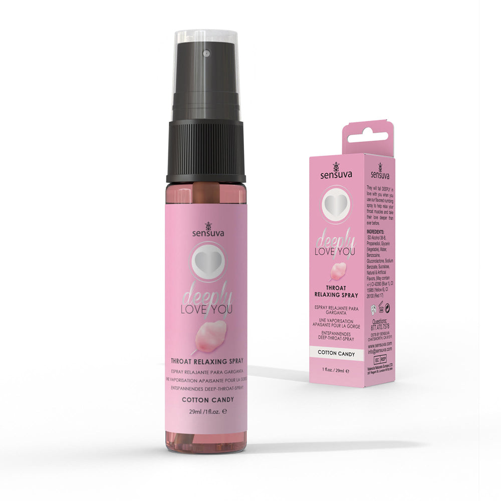 Deeply Love You Throat Relaxing Spray - 1 Fl. Oz. - Cotton Candy by Sensuva from LoveMart Co.
